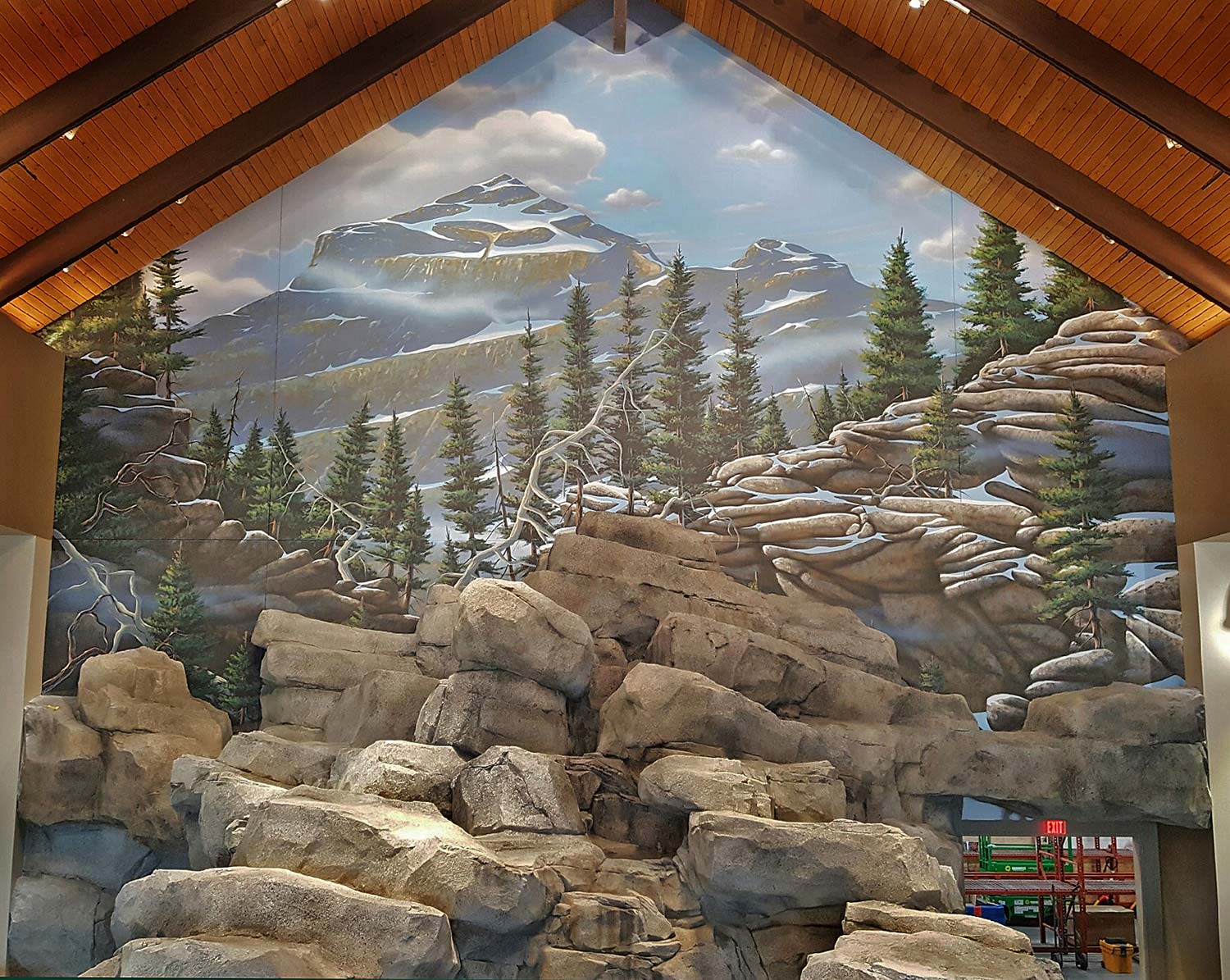 Mural Diorama on location for Corporate Sporting Goods Chain