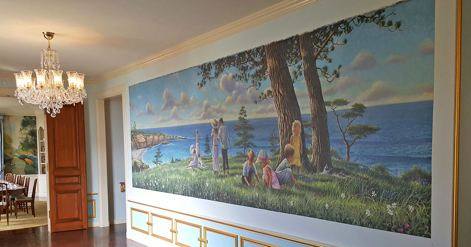 Mural on Canvas for Private Residence - La Jolla, California