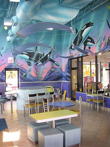 Mural on location in McDonald's Playplace - Washington