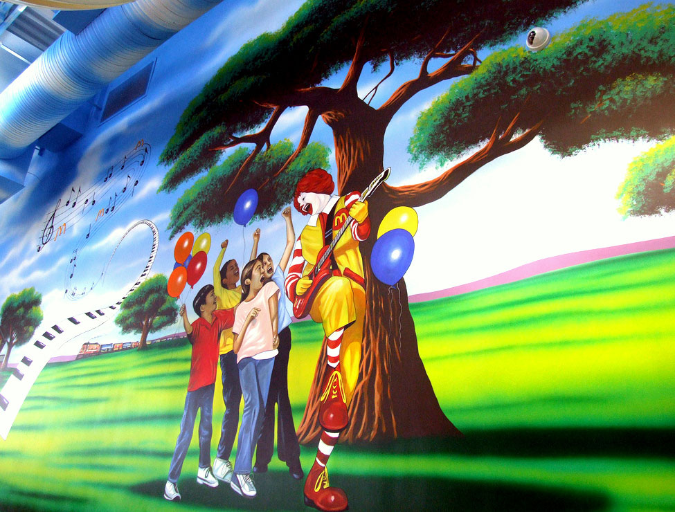 Mural on location in McDonald's Playplace - South Carolina