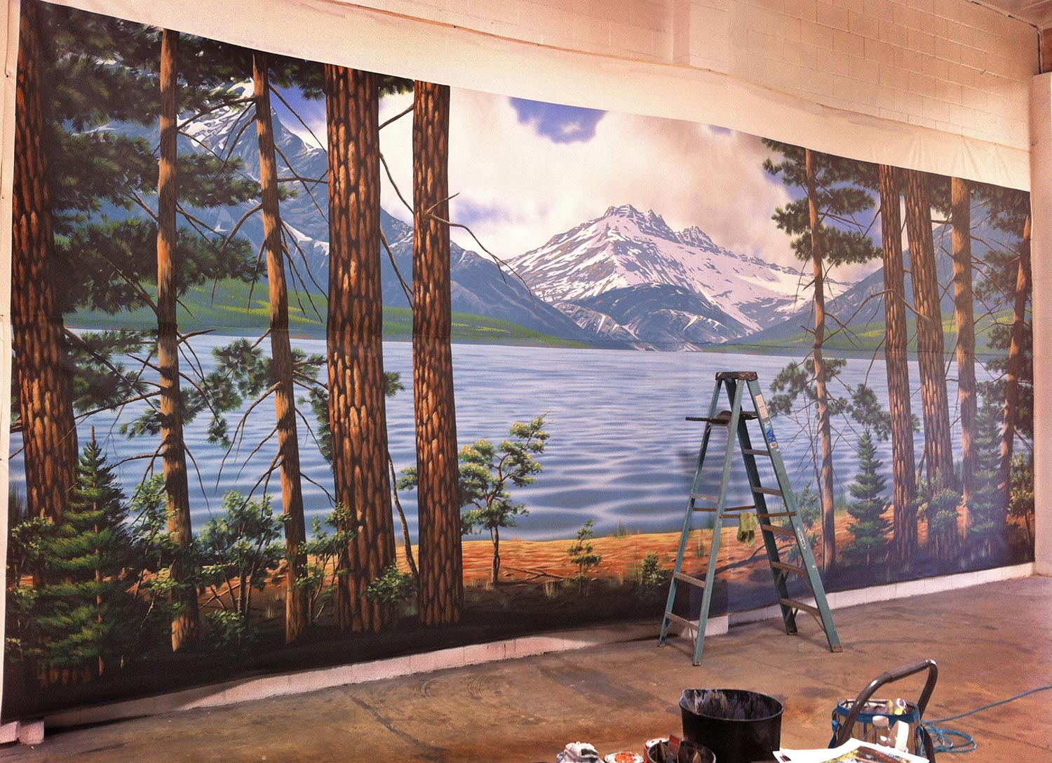 Mural Diorama on Canvas for Corporate Sporting Goods Chain