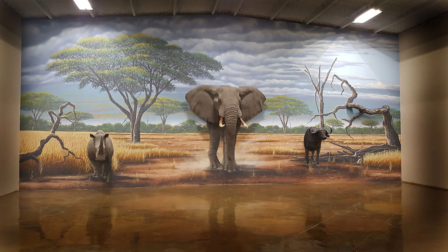 Mural Diorama on Location for Private Residence