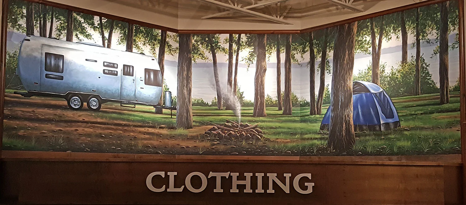 Mural Diorama on Canvas for Corporate Sporting Goods Chain