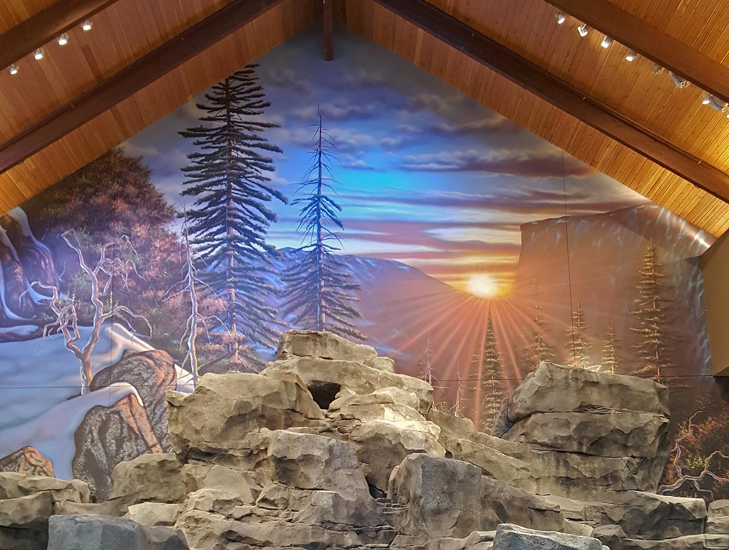 Mural Diorama on location for Corporate Sporting Goods Chain