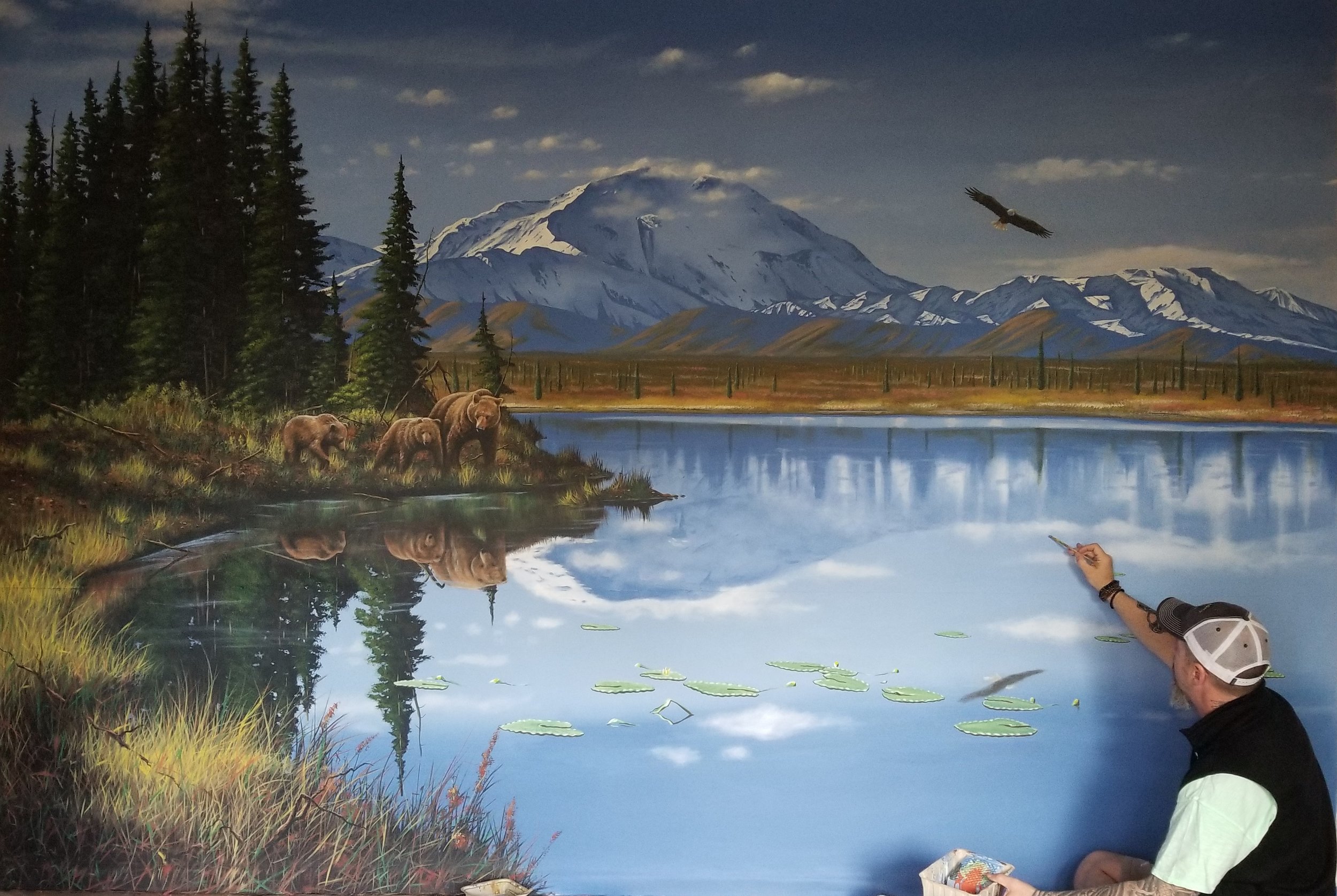 Mural On Canvas for Restaurant - Alaska