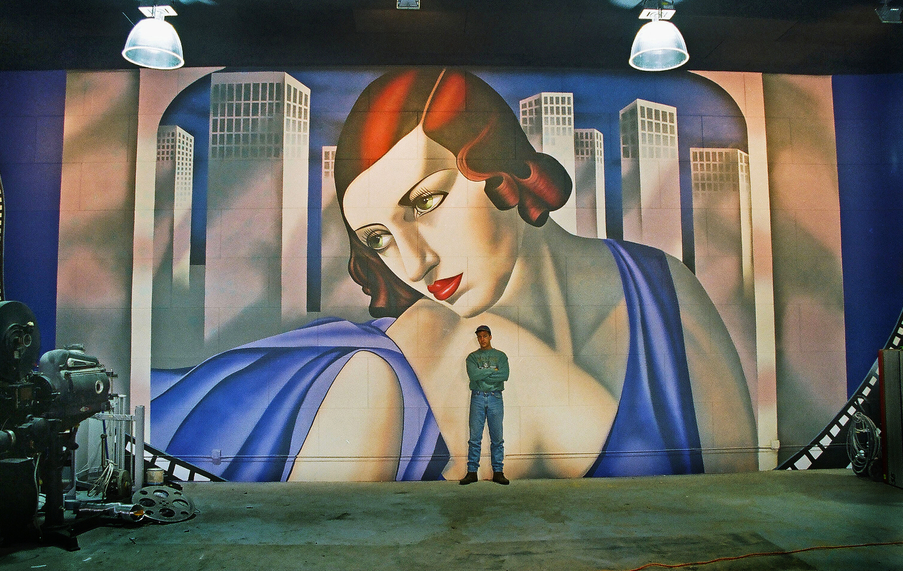 Mural on location for Art Deco Theater - Oregon