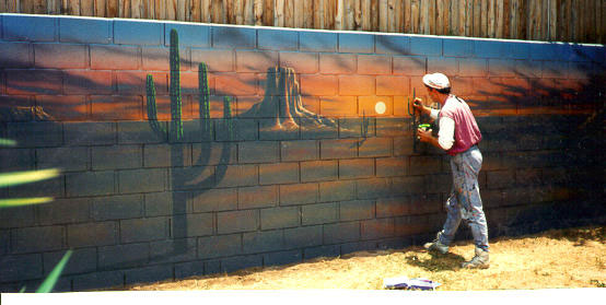 Exterior mural for private residence - California