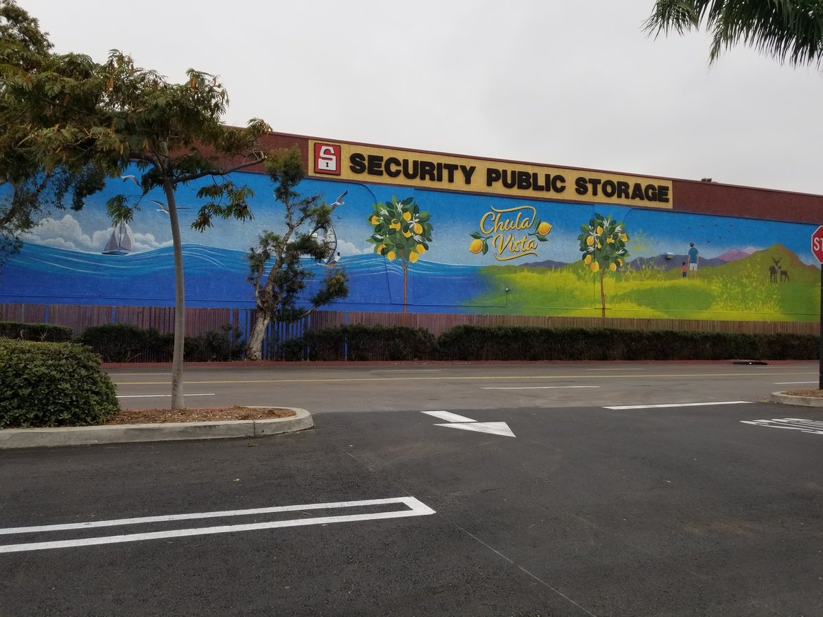 Exterior mural for Security Public Storage - Chula Vista, California