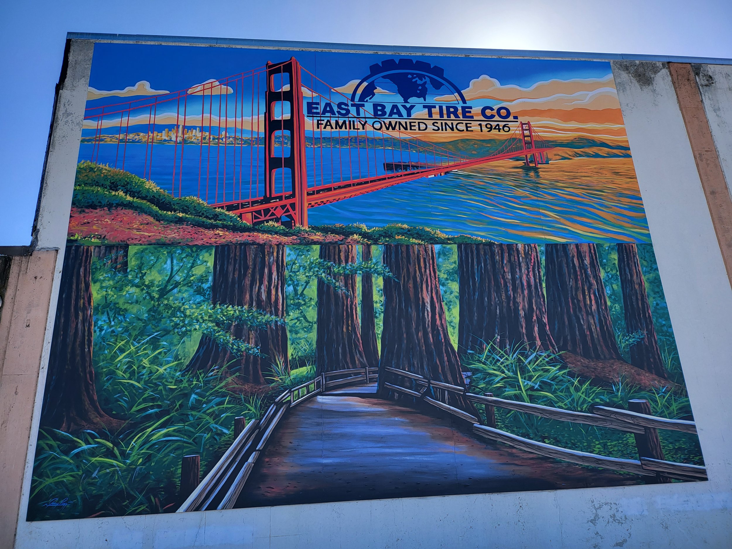 Exterior mural for Easy Bay Tire Co. - San Miguel, California