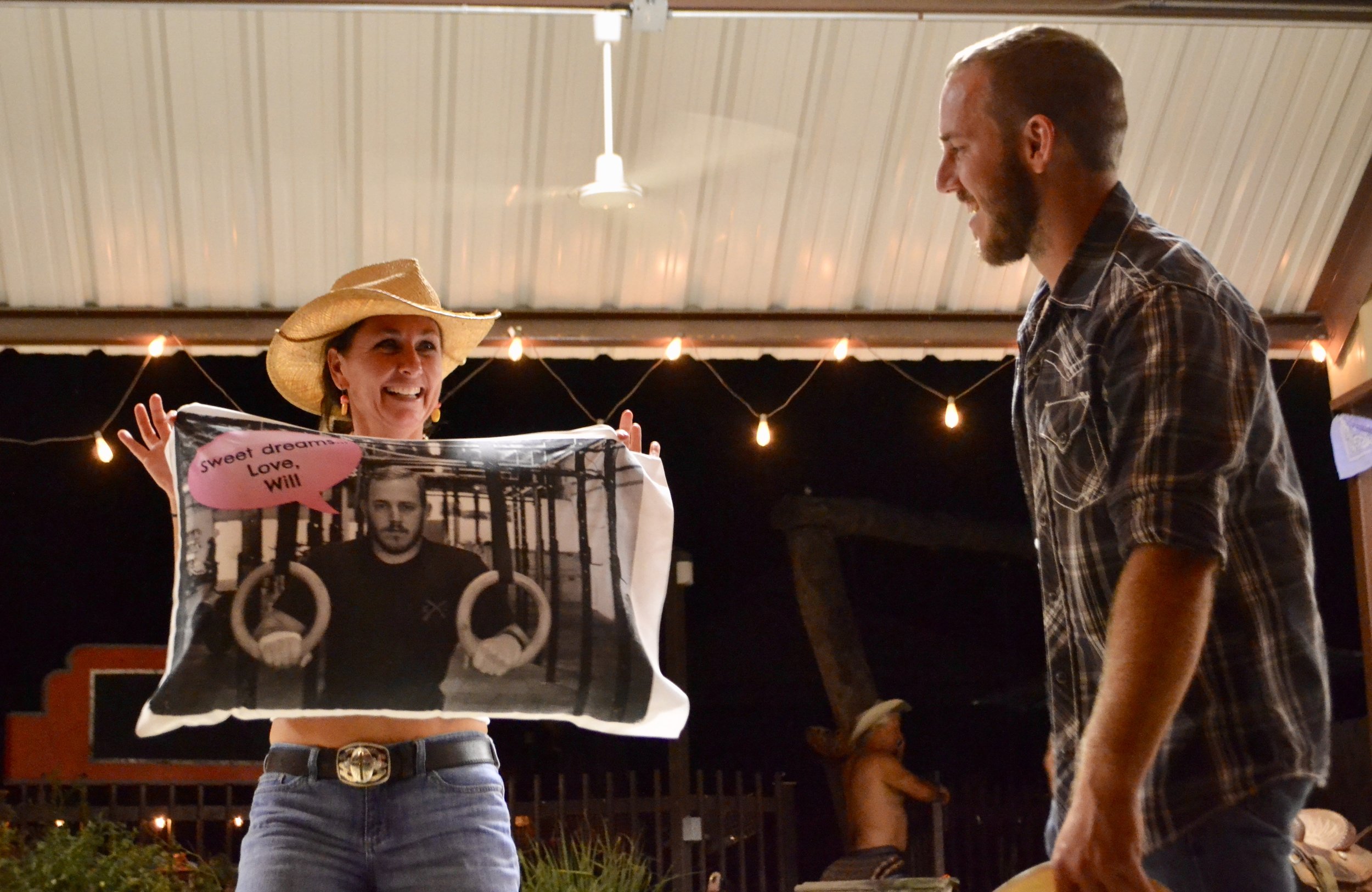 Beth wins a door prize! 2017 Anniversary Party