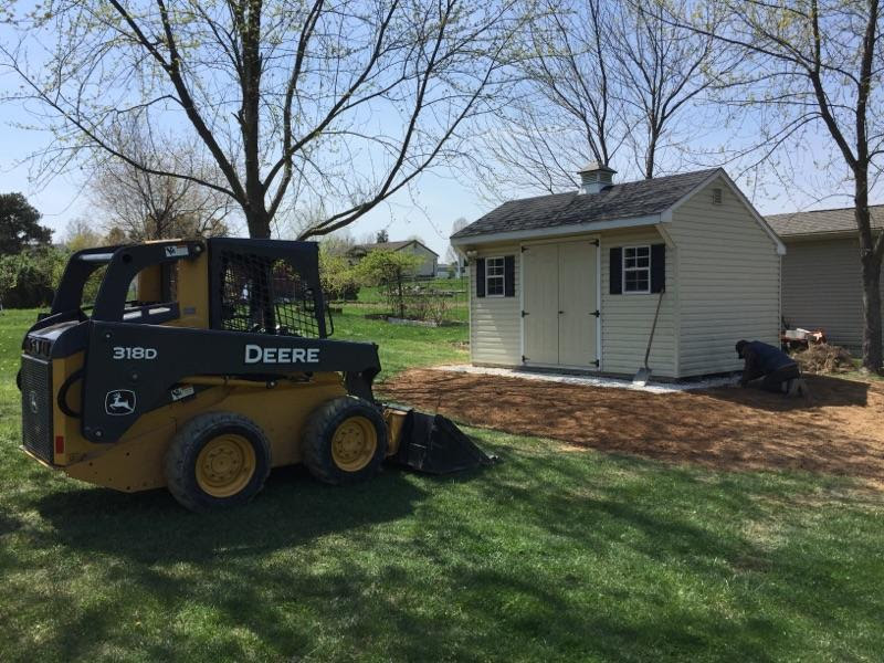 Skid Loader Services- Excavating and Grading for Shed Foundation Pad