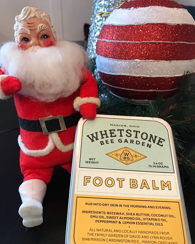 A Santa approved remedy for weary shoppers. All of our products and honey are available online at whetstonebeegarden.com🎅🏼🐝#honey #shoppingonline #allnatural #naturalskincare