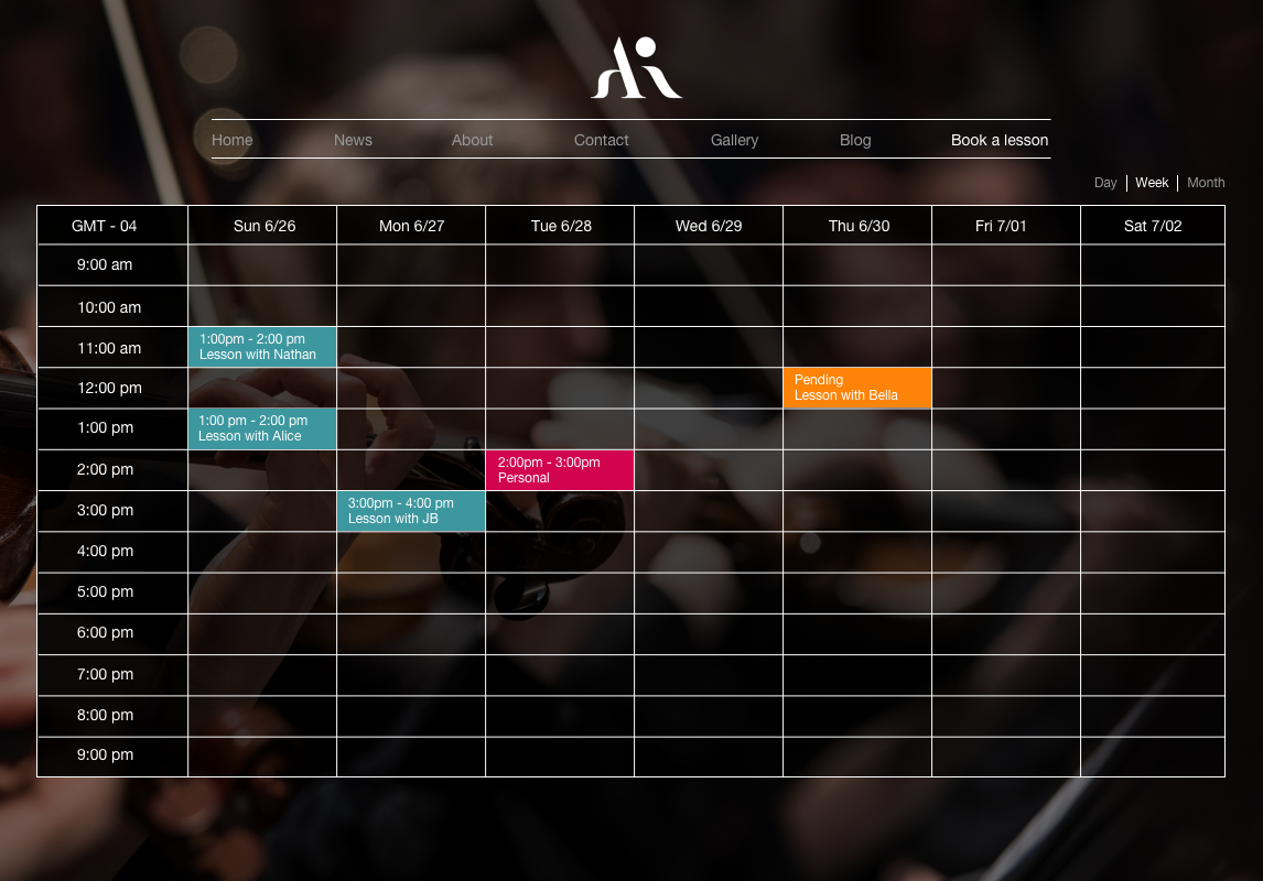 Calendar page