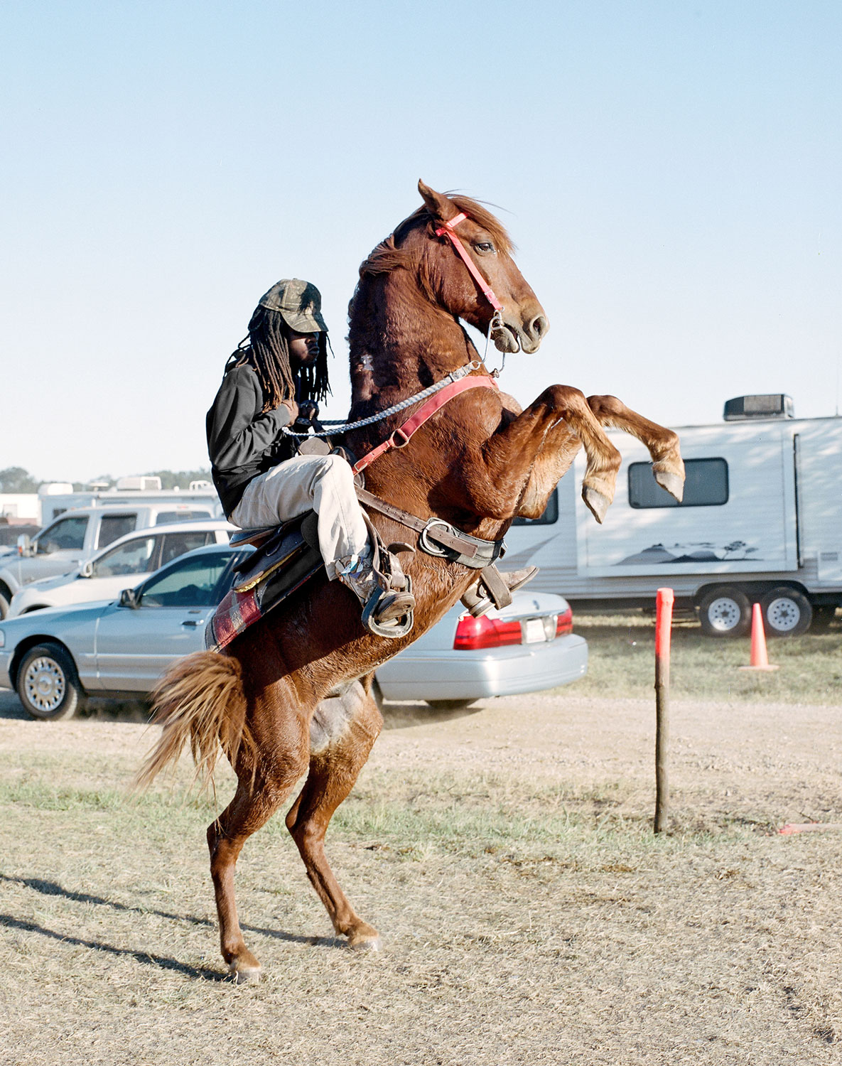 A horseman at a trail ride
