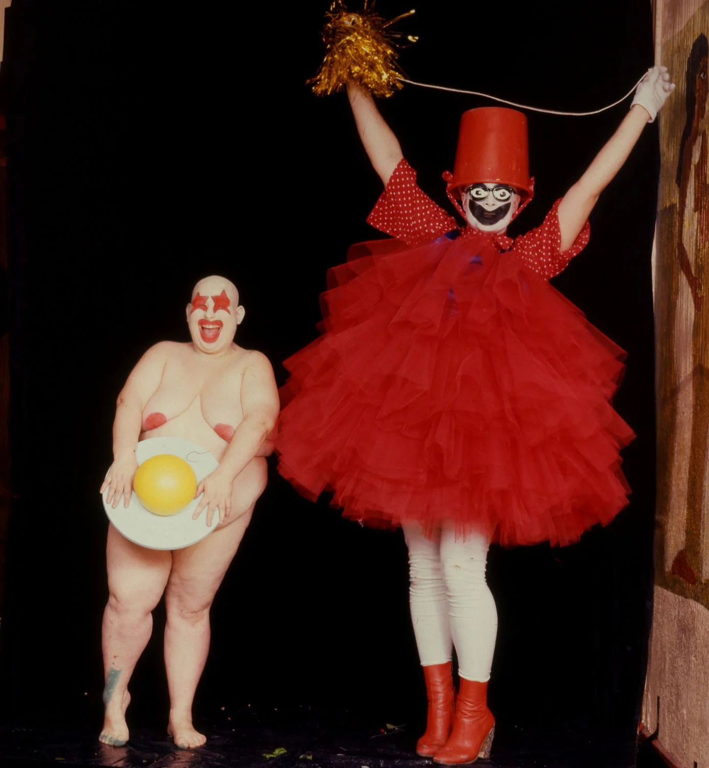 Fat Gill and Leigh Bowery in 1986 Photograph: Robyn Beeche