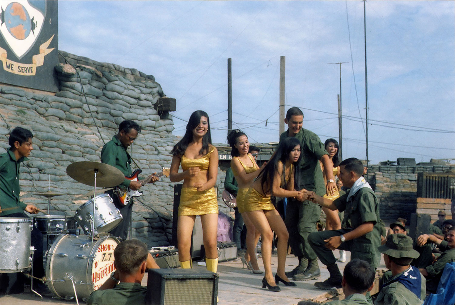 USO performance at Fire Base Rawlins, Tay Ninh Province, Vietnam, November 1969 David Fahey — Spec 4, US Army, 25th Infantry, 4th Battalion, 23rd Mechanized Infantry Brigade Vietnam and Cambodia, September 1969 – September 1970