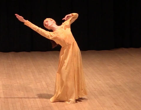 Image of Ella Rosewood in "The Call/Breath of Fire" (1930) choreographed by Doris Humphrey.