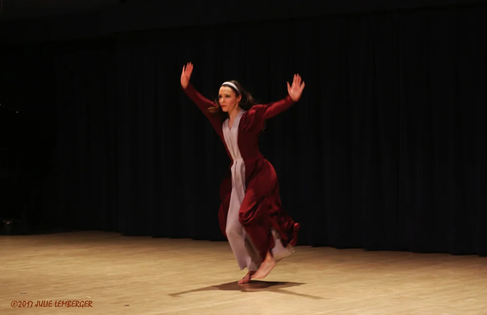 Image of Ella Rosewood in "Statement of Dissent" (1938) choreographed by Louise Kloepper.