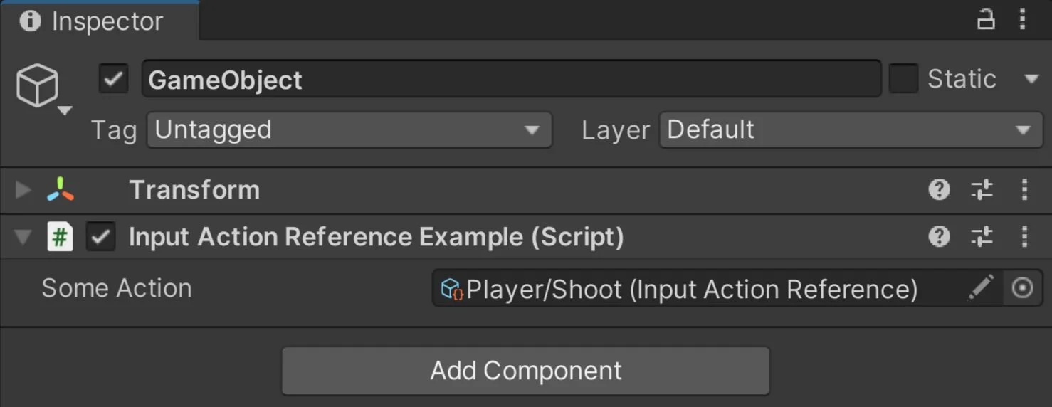 Input Action in the Inspector - New Input System — One Wheel Studio