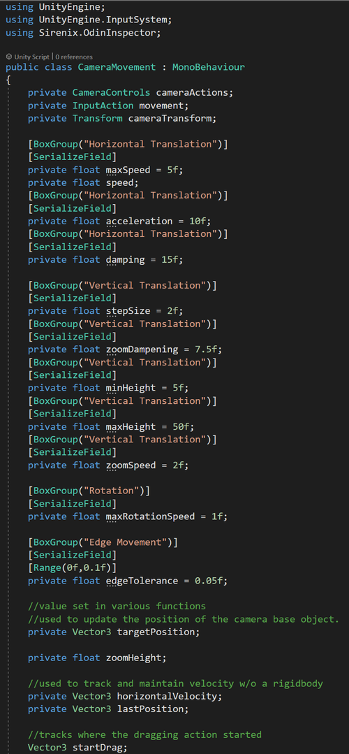 Strategy Game Camera: Unity's New Input System — One Wheel Studio