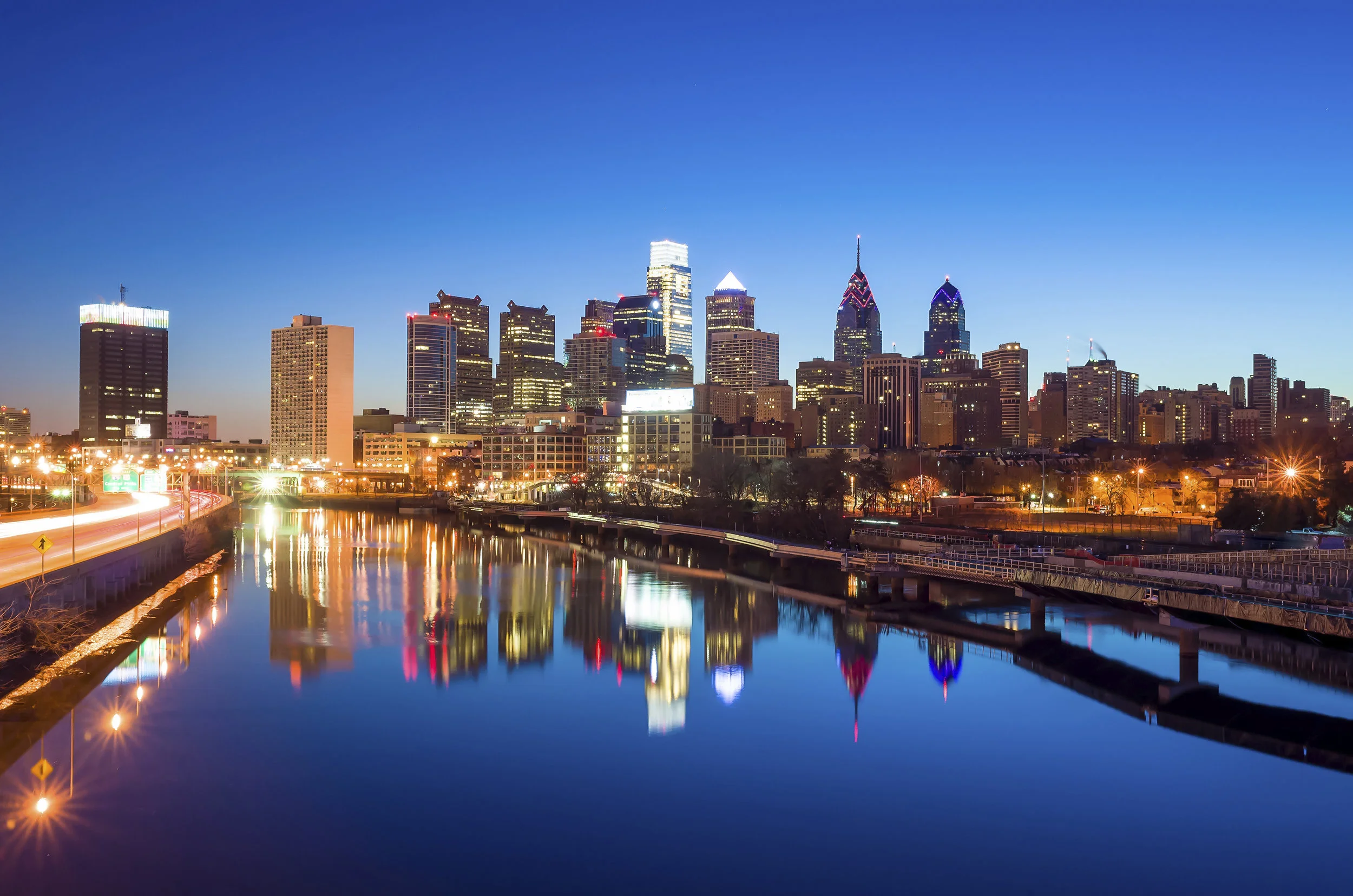 Downtown Skyline of Philadelphia, Pennsylvania.