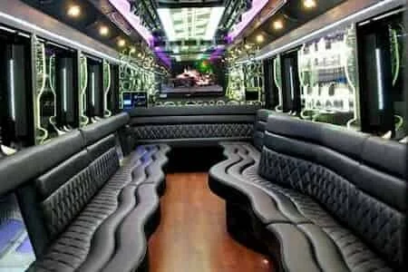 rent party bus pole bar music disc