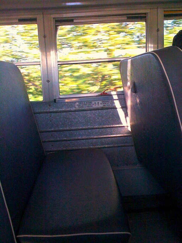 old seat with no seat belt!