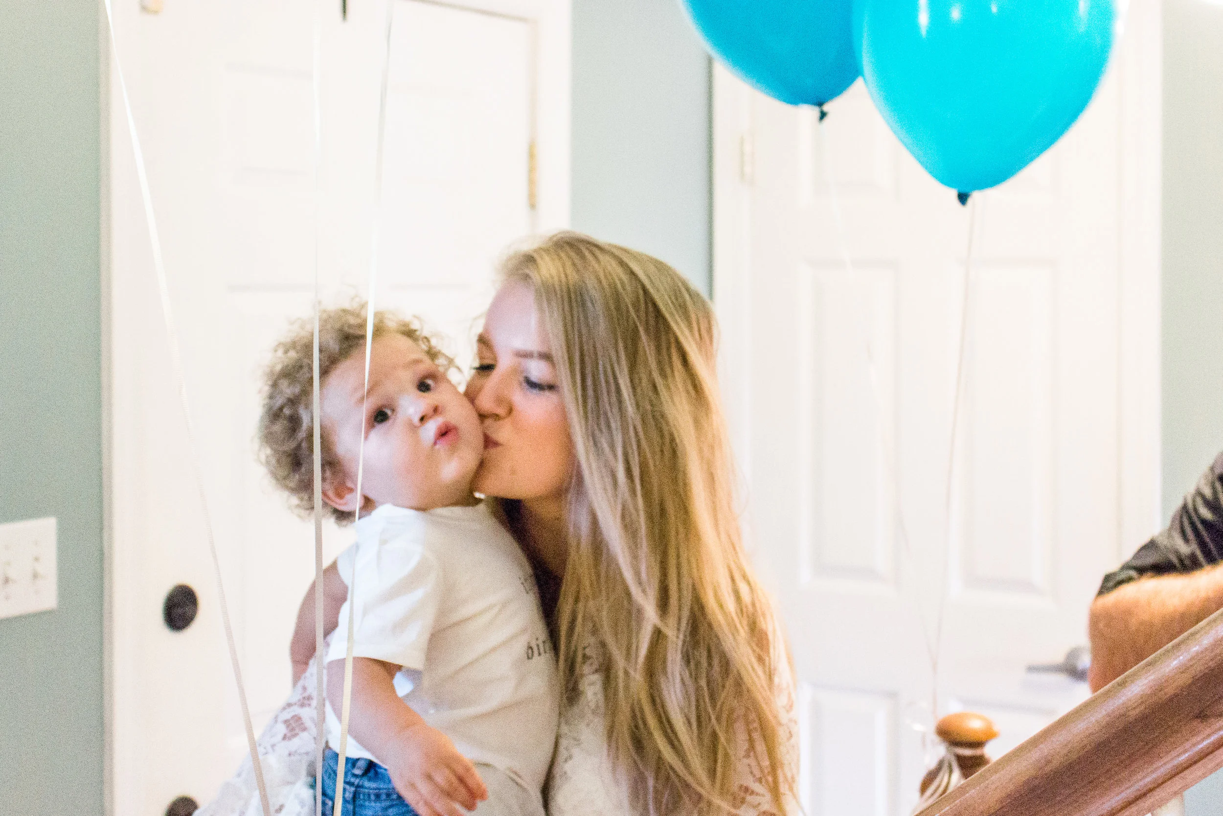 Birthday kisses for the birthday boy!