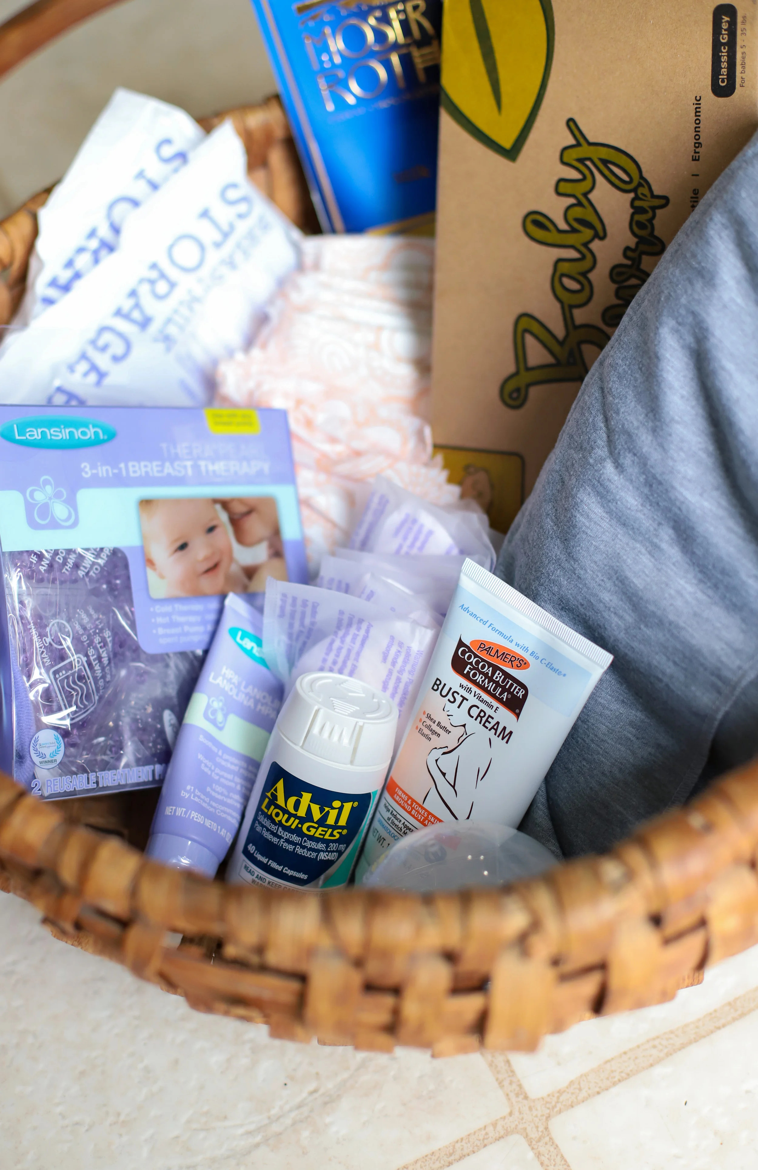 Postpartum Basket for New Moms Being Summer Shores
