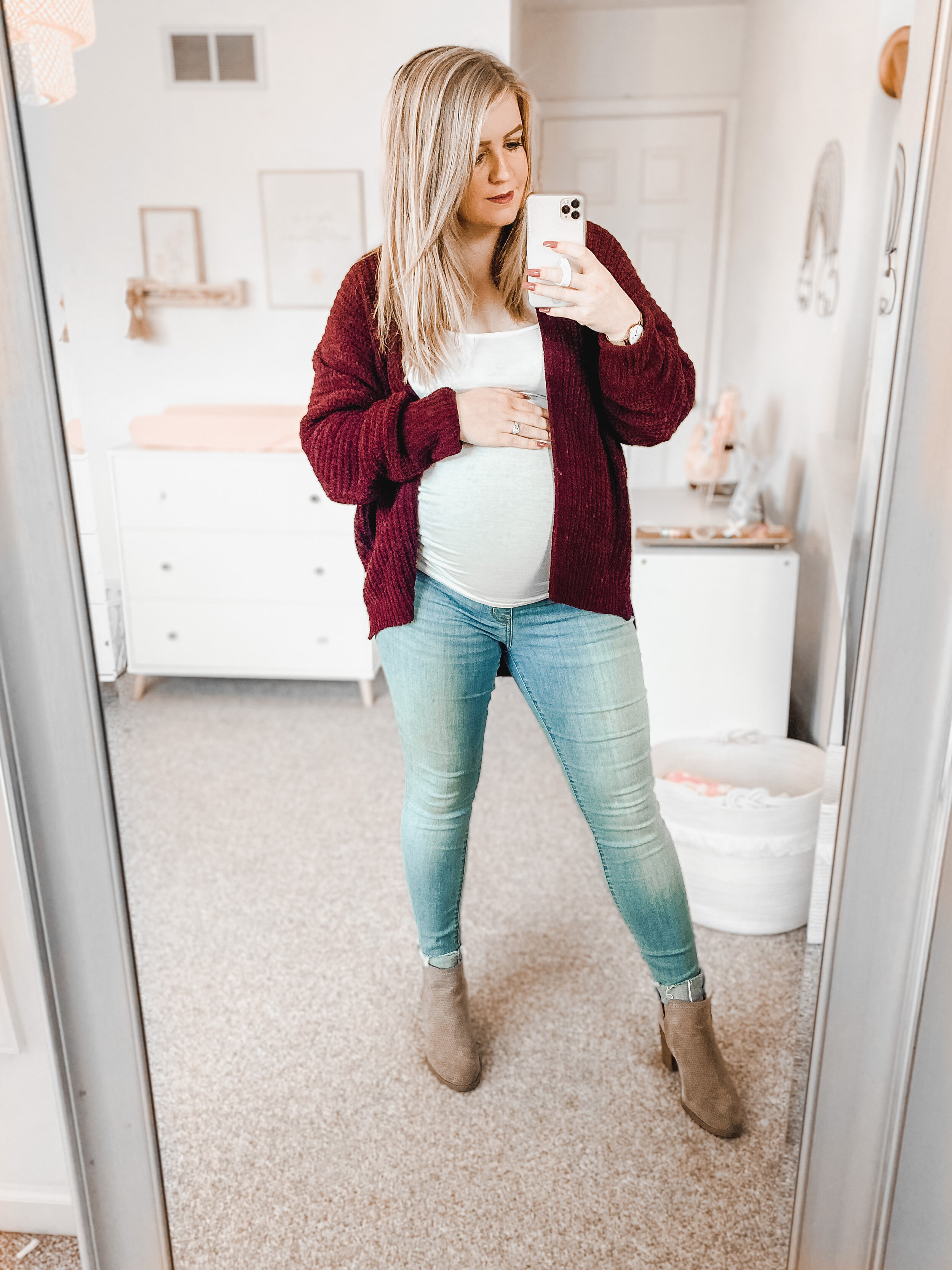 Pregnancy Friendly Outfits for Fall - Being Summer Shores