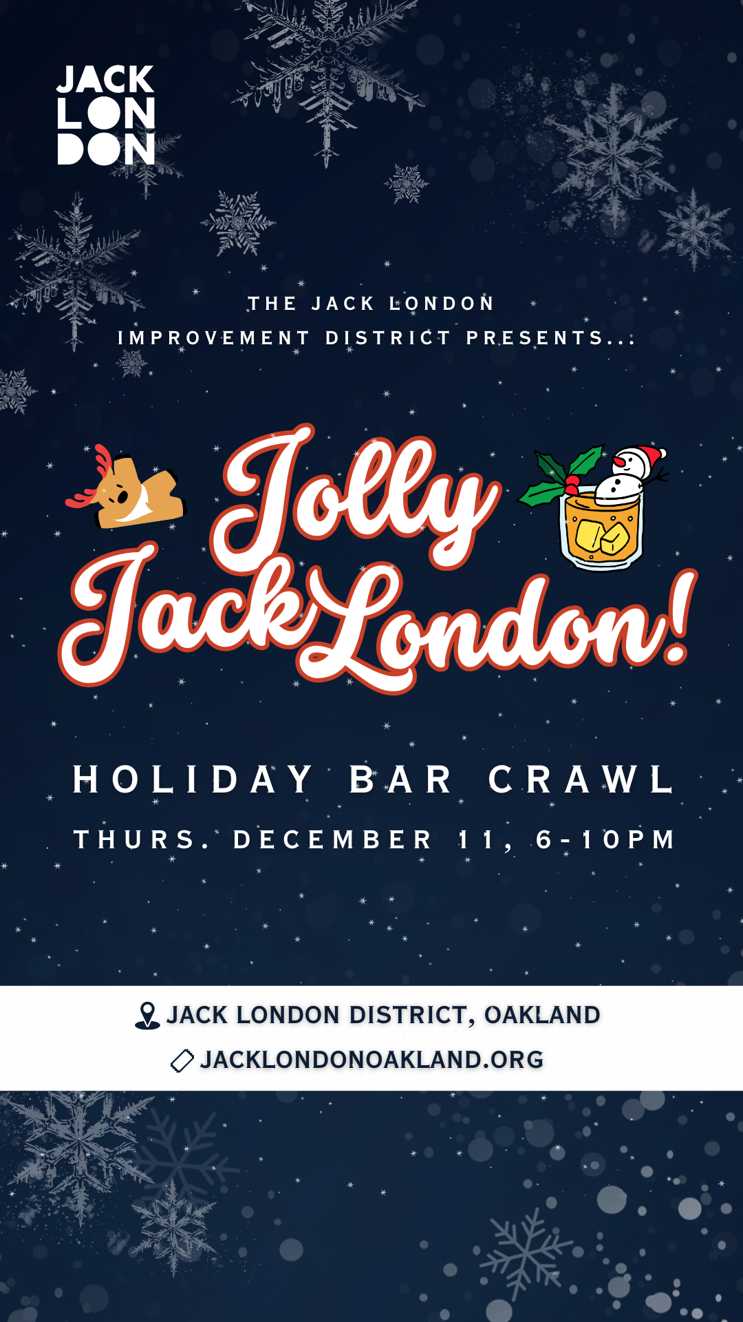 Jolly Jack London! Holiday Bar Crawl Thursday, December 11 | 6-10pm | 21+