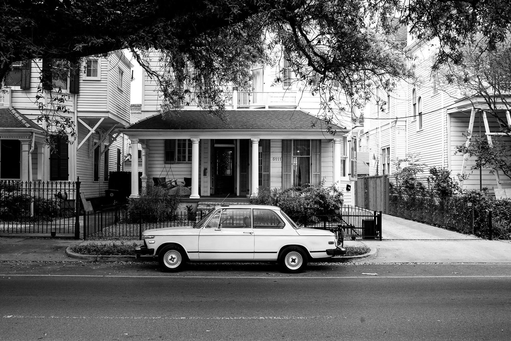 1973 BMW 2002 parked in the Garden District of New Orleans, Louisiana, USA