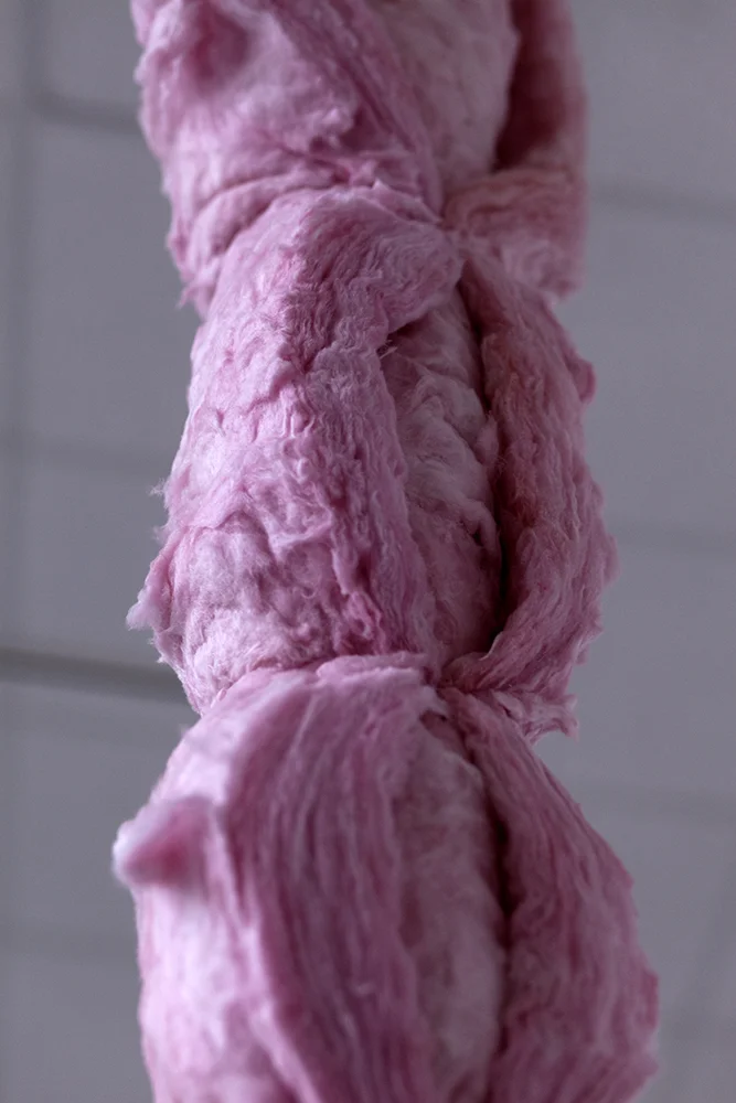 Not Quite , insulation, angle iron, plaster, 2017.
