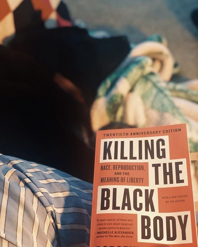 When I&rsquo;m not scrolling thru the local shelters available dogs page, I&rsquo;m digging into this book with my #labraheeler pup curled up beside me.
📚 📚
#killingtheblackbody is an important #blackfeminist canon read and I&rsquo;m ashamed to say