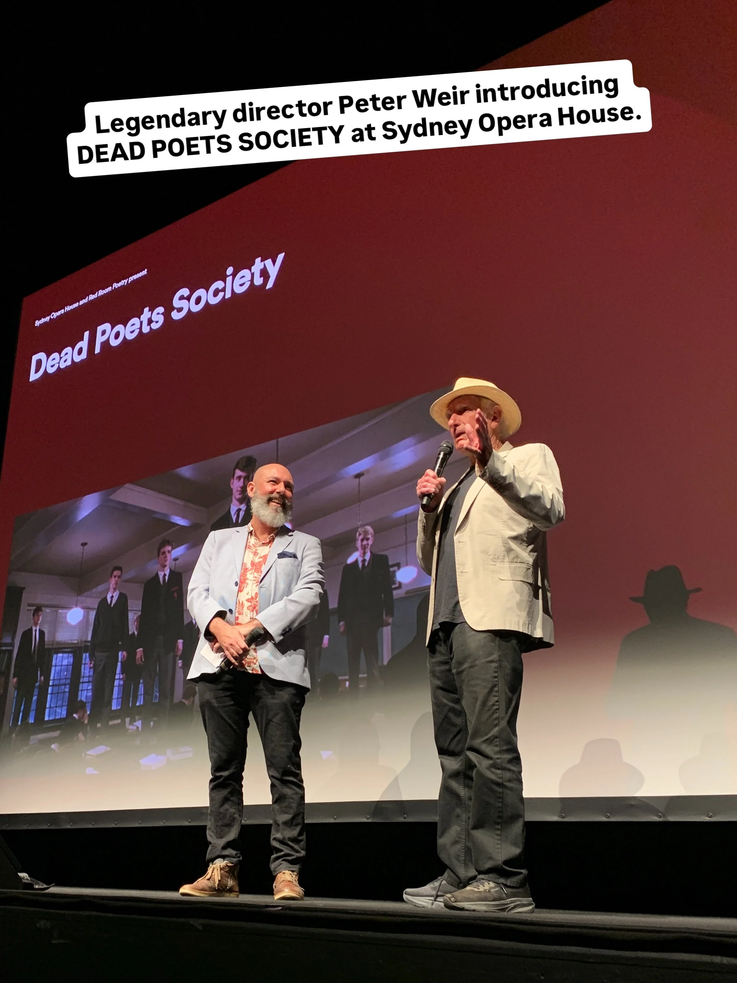 Can&rsquo;t deny that I was tempted to stand on my seat and say &lsquo;Oh Captain, my captain.&rsquo; 🥹
Dead Poets Society was a formative film in my teens. It was amazing to watch it again decades later and to hear Peter Weir discuss the making of 