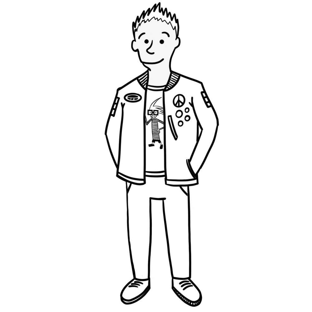 Gif image of a cartoon Mick dancing