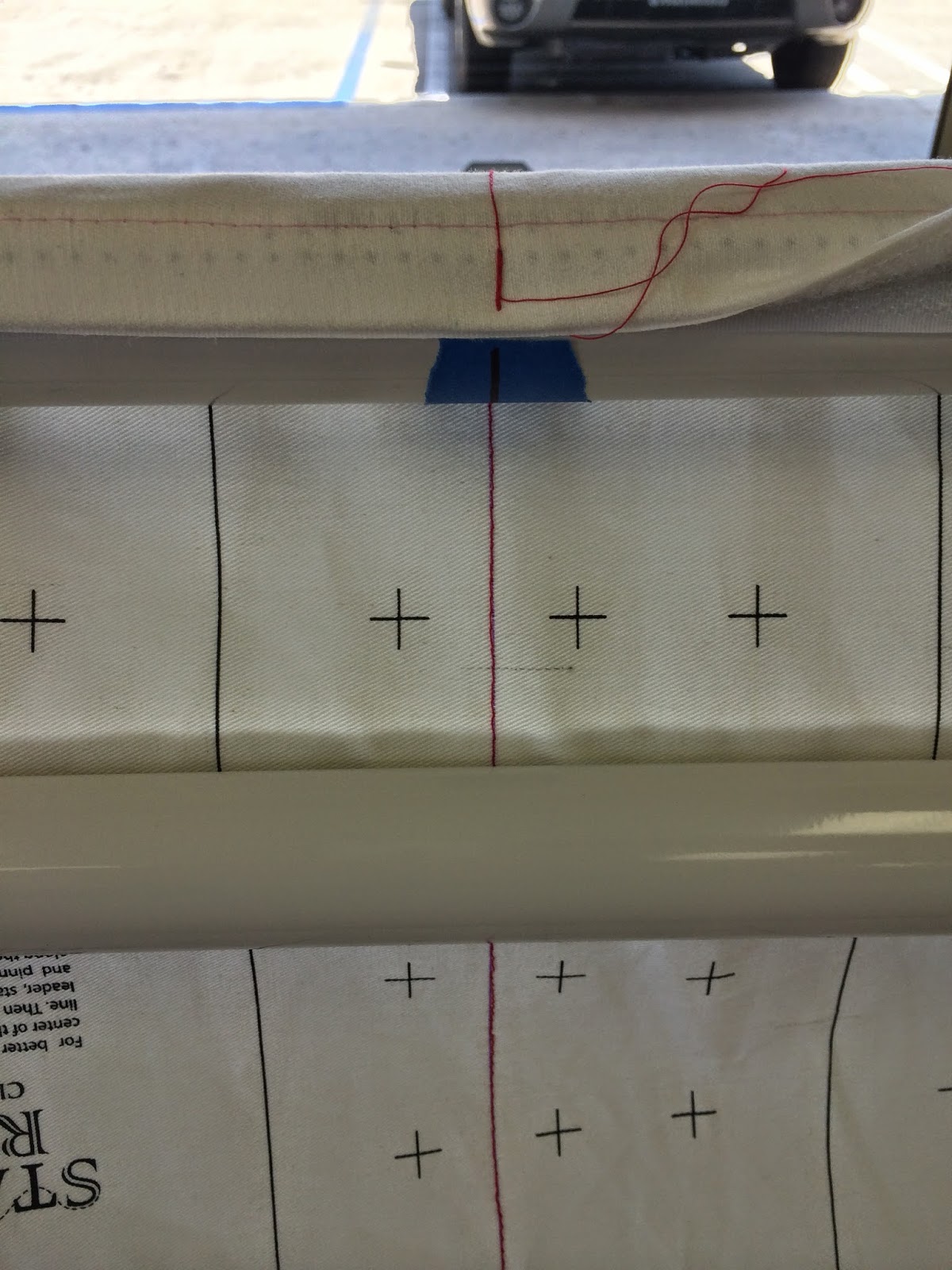 Remember to send the fabric or leader through the opening of the dead rail. Fabric will be sandwiched between the two pieces of the dead bar.