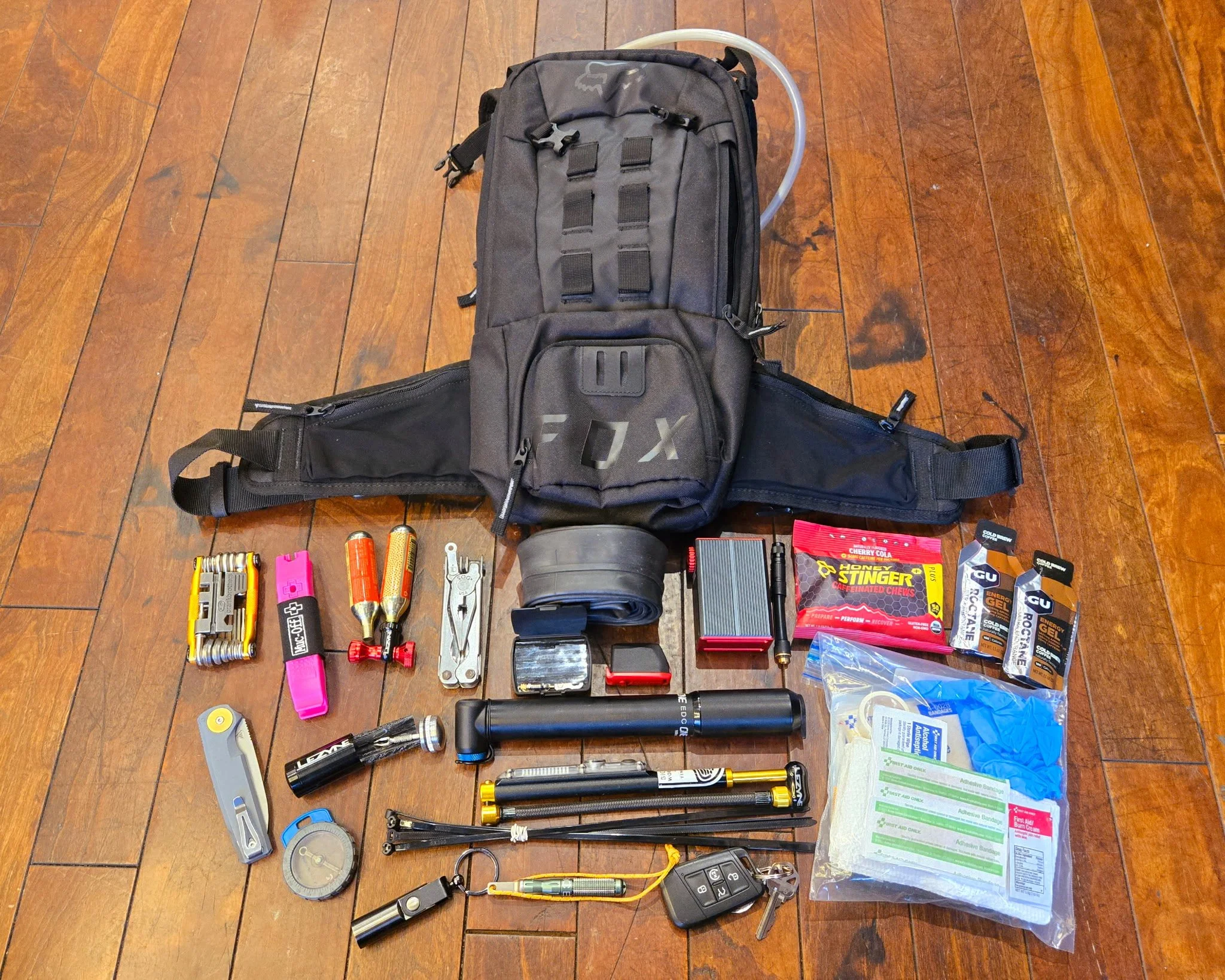  Lay everything out that you plan to bring before a long ride. Keep a checklist.  