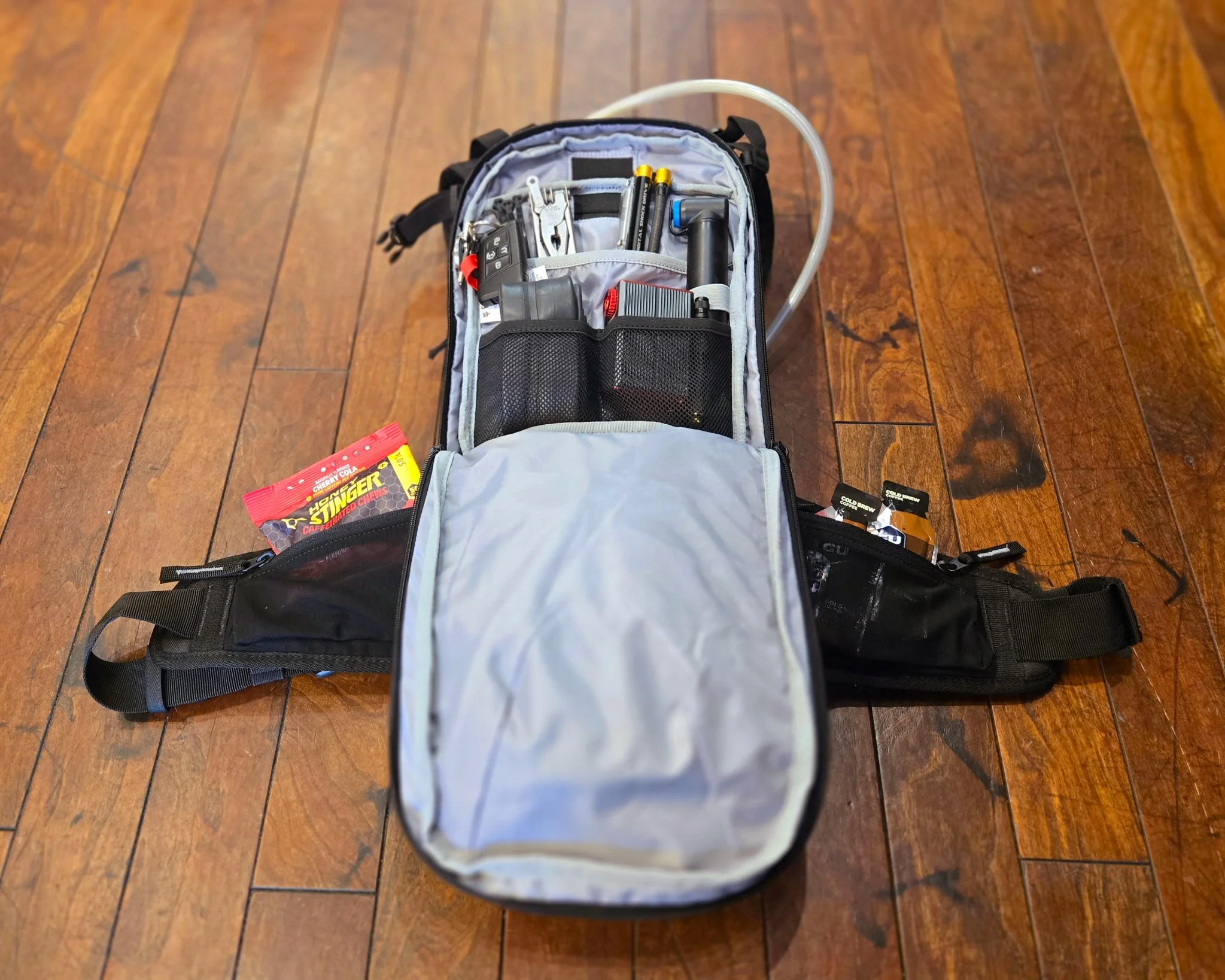  Carry less needed items in a less accessible pouch 