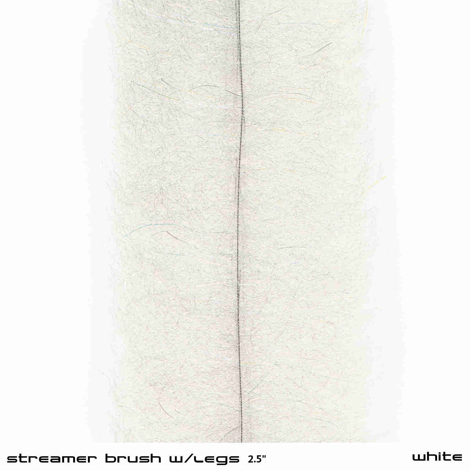 EP Streamer Brush with Micro Legs 2.5 - White - Fly Tying Materials..jpg