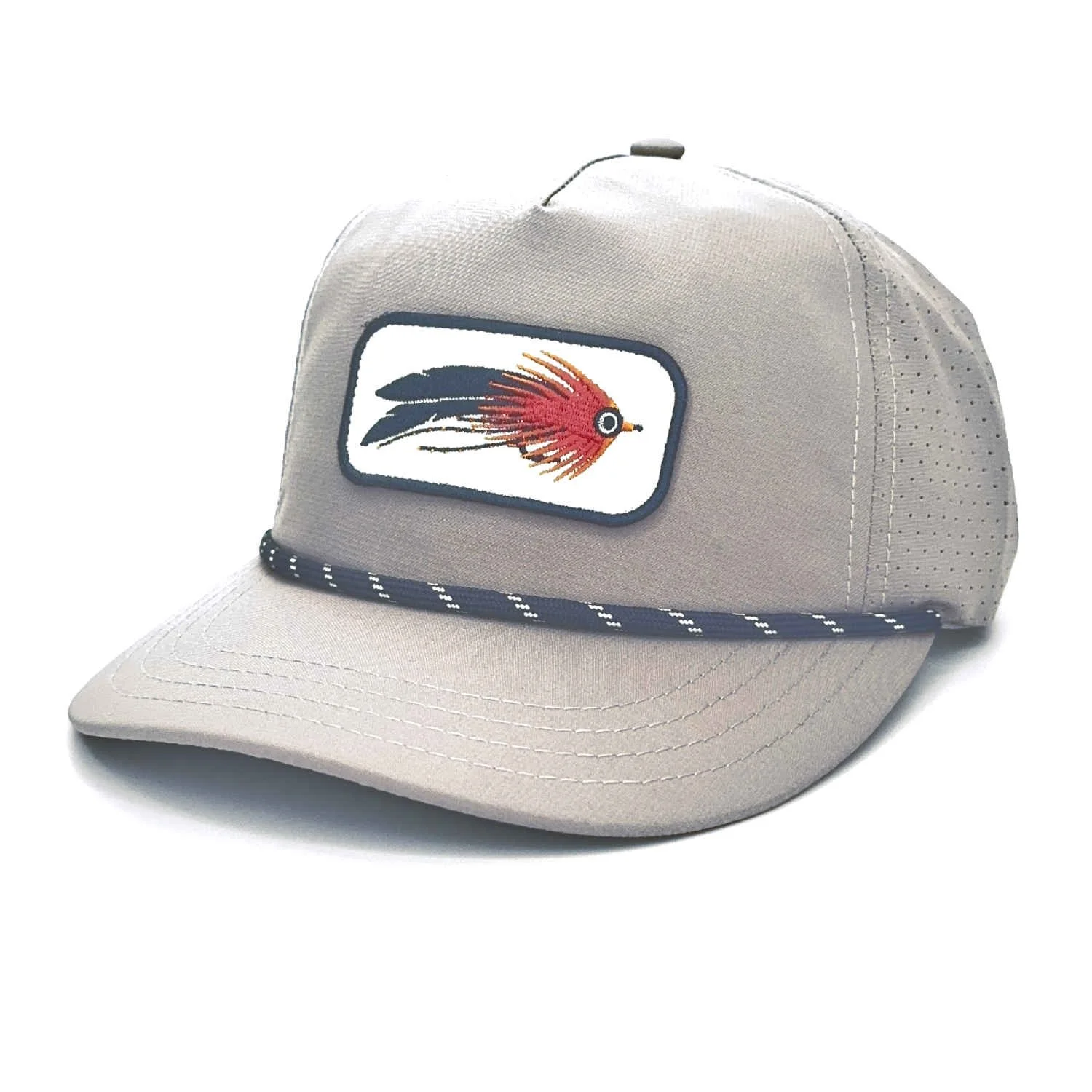 Backwater Baitfish - Fly Fishing Rope Hat- Gray - Front.jpg