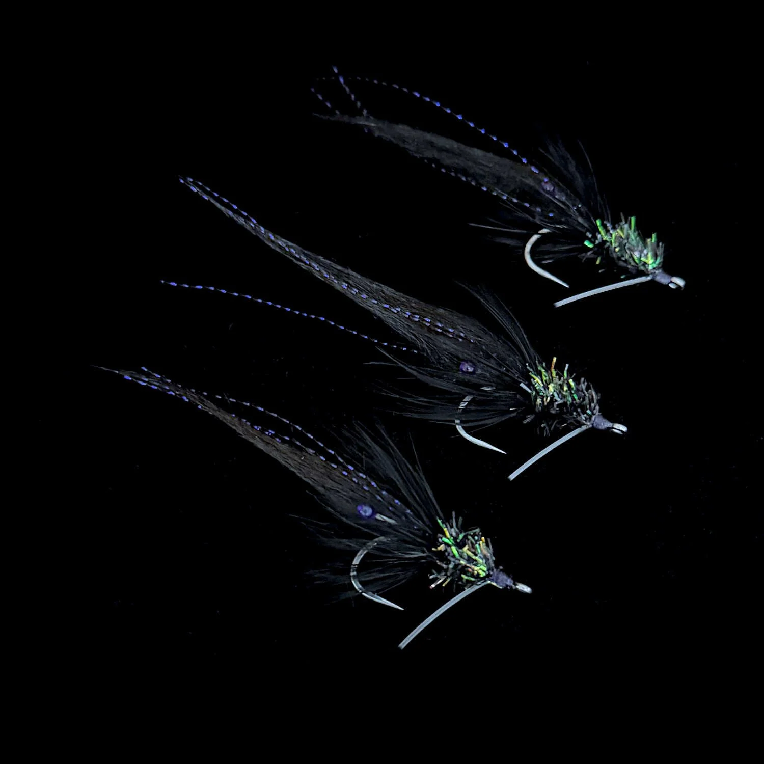 Skinny Water Shrimp - Black Purple