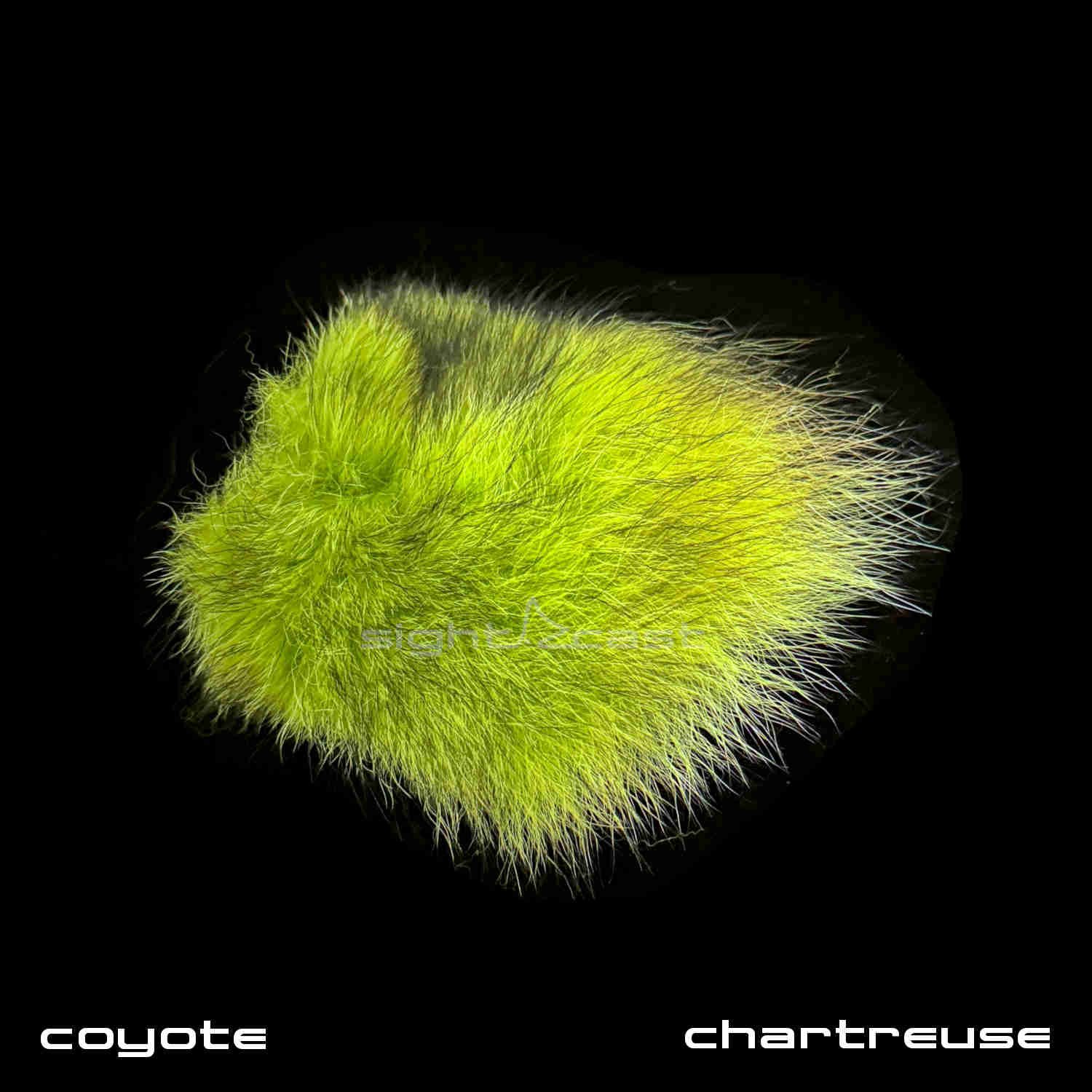 Fly Tying Material Coyote Fur - Chartreuse