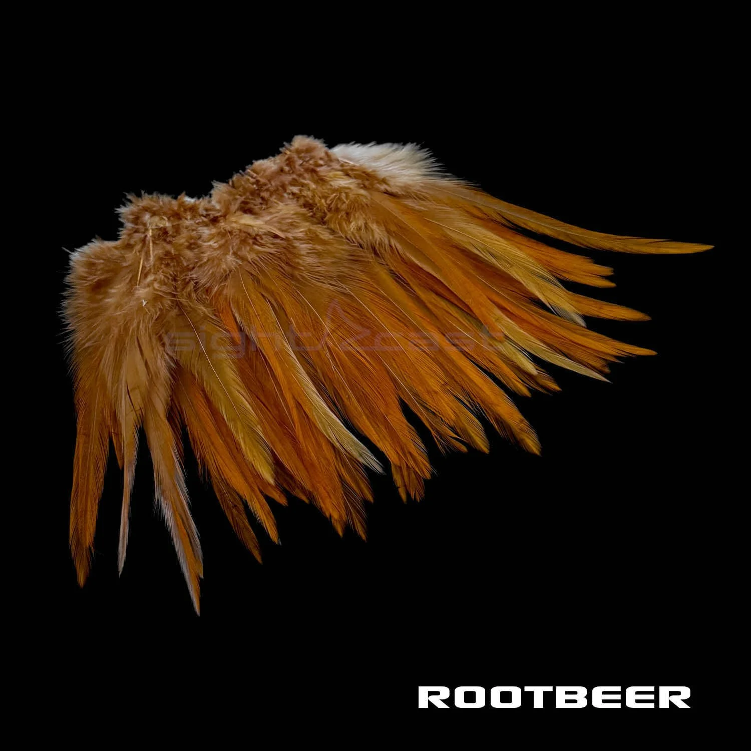 Premium Strung Saddle Hacke - Fly Tying Materials - Rootbeer.JPG