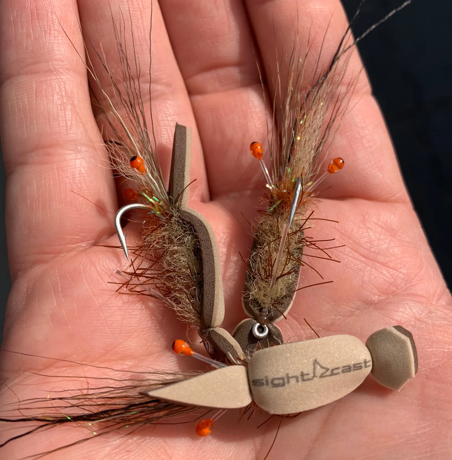 Shrimp popper gurgler saltwater fly