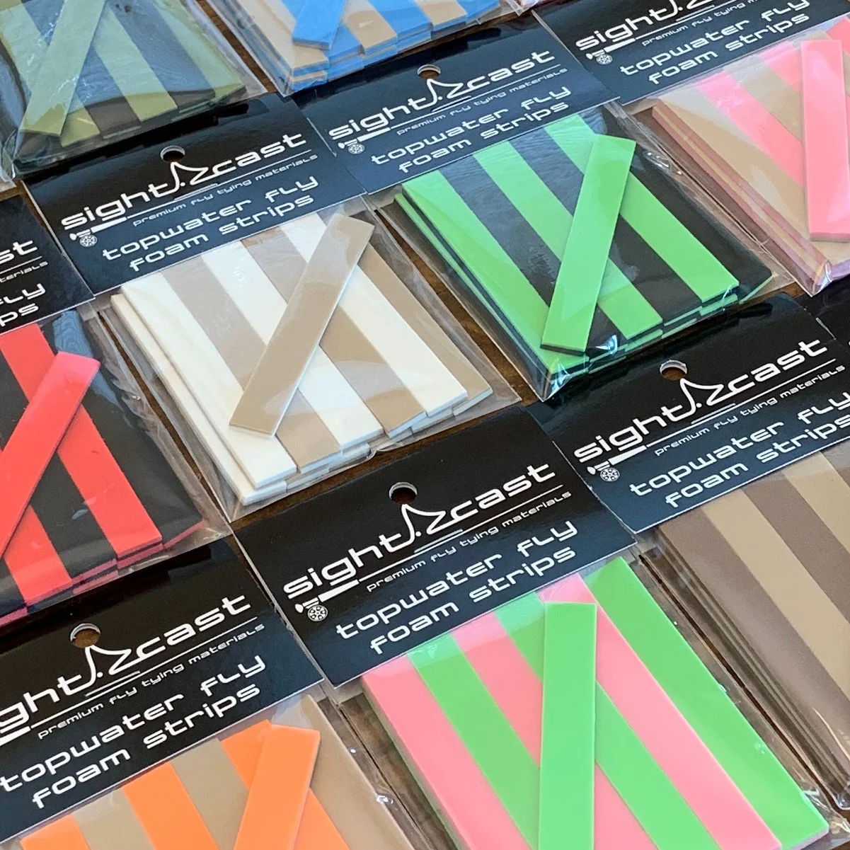 Topwater Fly Foam Strips - Precut Two Color Foam