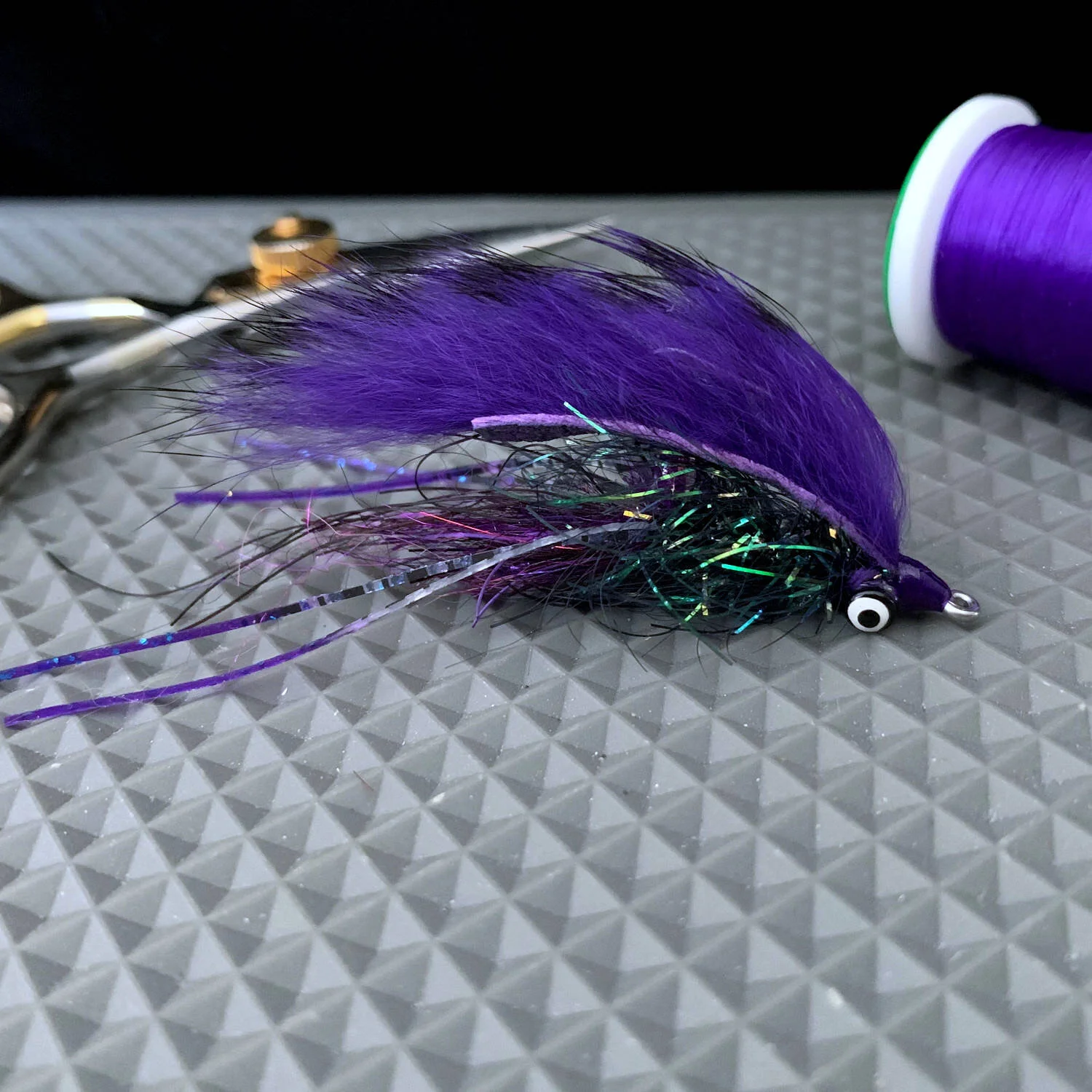 Marsh Mohawk Redfish Fly Purple Black