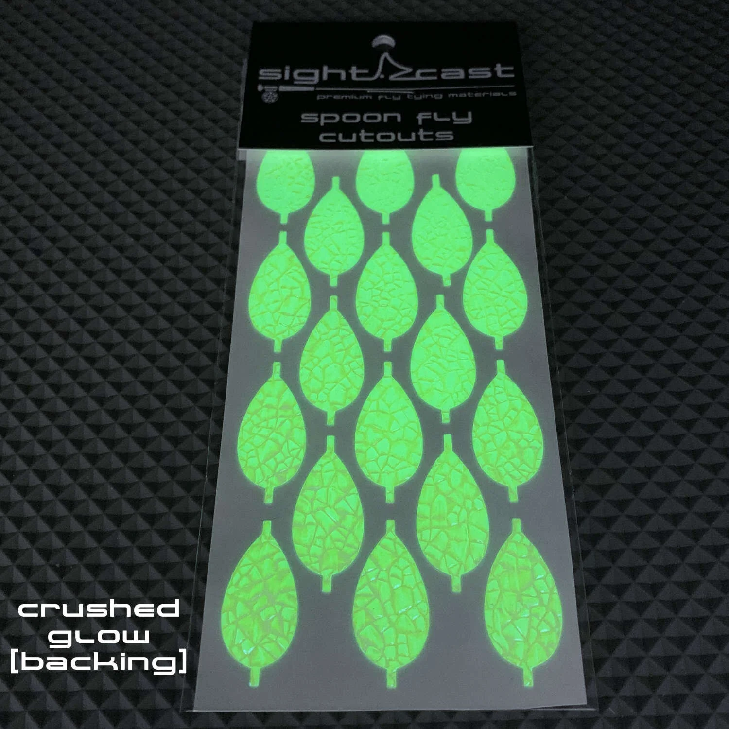 Spoon Fly Cutouts - Crushed Glow Backing 1500T2.JPG