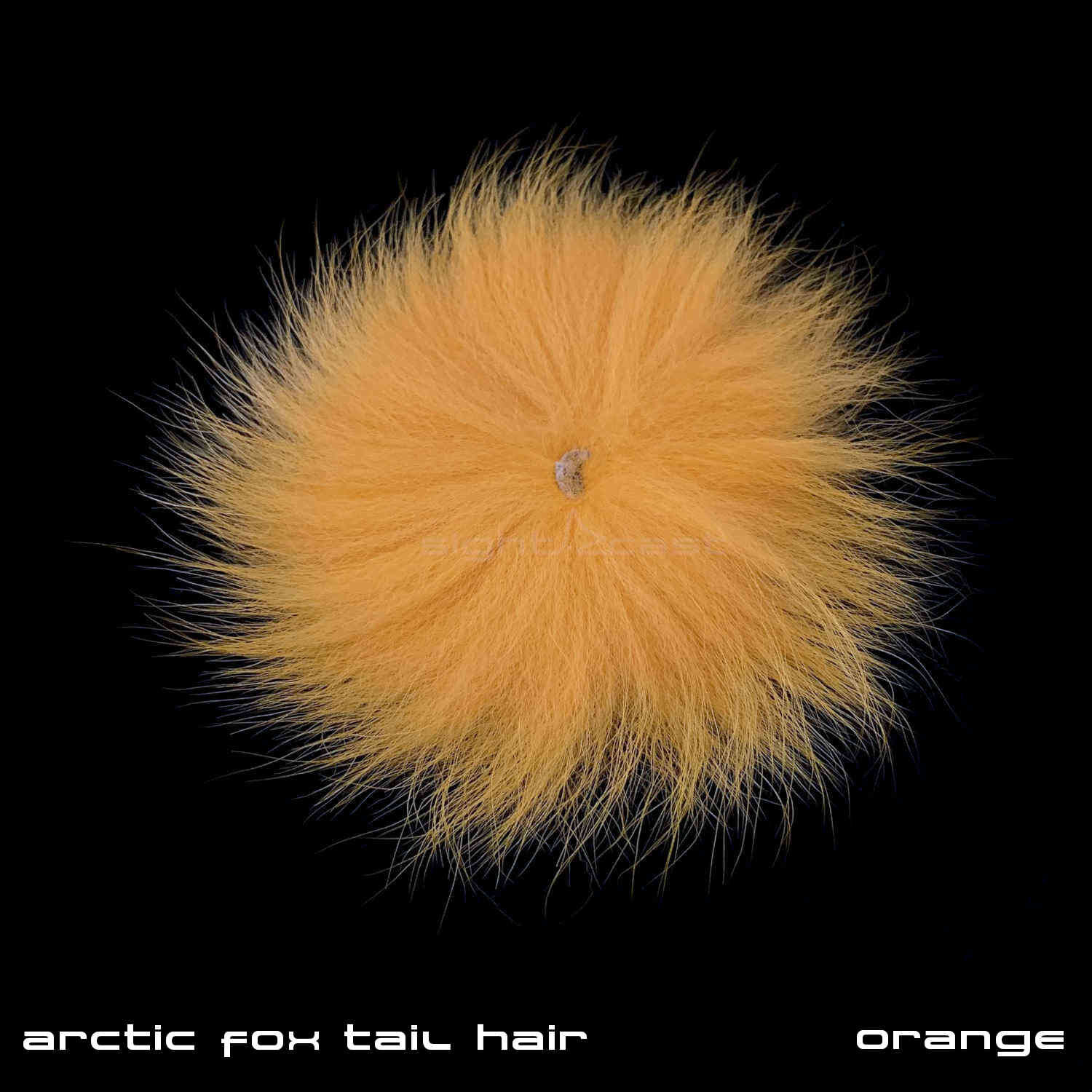 Arctic Fox Tail Hair - Fly Tying Materials - Orange.JPG