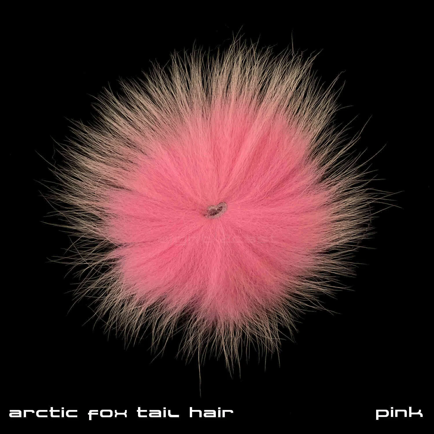 Arctic Fox Tail Hair - Fly Tying Materials - Pink.JPG